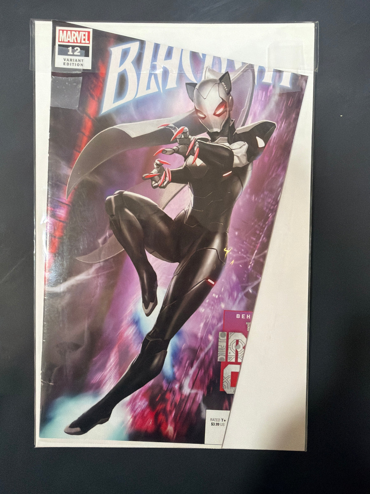 Black Cat #12 Skan Variant - 1st Appearance of Iron Cat - VF+ Includes a Miss Cut